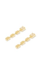 Lydia Long Earrings, 18k Gold-Plated Brass